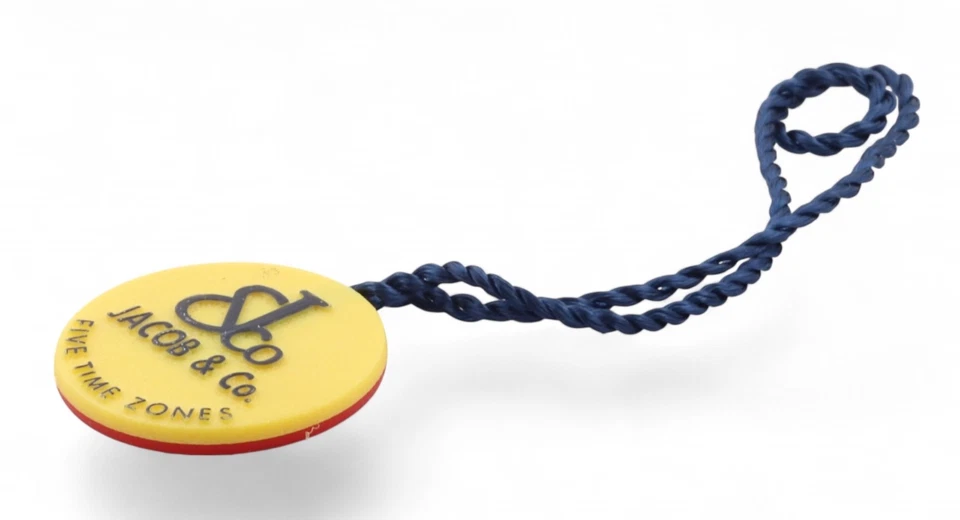 JACOB & Co. 5 Cinco Zonas Horarias Reloj Etiqueta Colgante - Completa tu Juego de Caja de Reloj RARO Foto 2 de 2