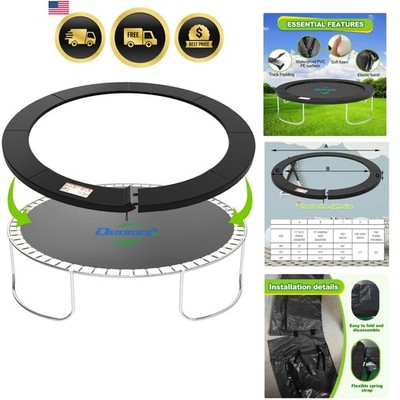 Trampoline Pad, 10FT 12FT 14FT Trampoline Replacement Safety Pad, Universal T...