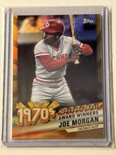 2020 Topps Chrome Decades Best Joe Morgan Gold Refractor #d 8/50 Jersey Number