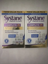2 X ALCON SYSTANE COMPLETE PF - TWIN PACK - 4 X 10ML BOTTLES -EXP 12/26+