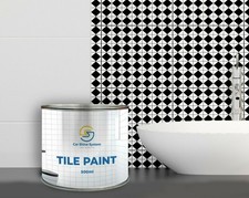 One Coat Tile Paint 500ml Gloss Satin Kitchens Bathrooms Any Colour Free Brush