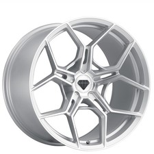 19x9.520x12 Blaque Diamond Wheels Bd-f25 Brushed Silver Flow Rims 4pcs A1