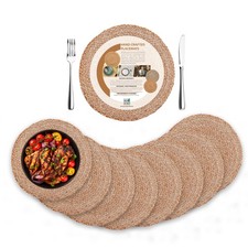 13 Inch Round Woven Placemats Plate Chargers Set of 10, Boho Farmhouse Rustic...