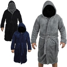 Adults Fleece Bathrobe Dressing Gown Soft Bath Changing Robe Ladies Gents Gift