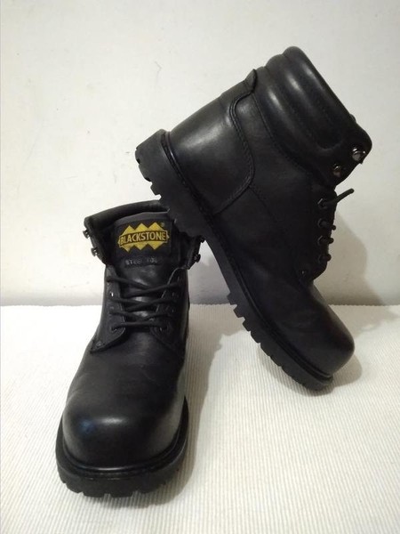 Men Blackstone Boots Black Leather 40.5