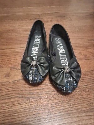Sam & Libby Fabric & Sequence Bowed Ballet Flats - Women's  Size 9