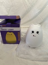 Cute Cat Squishy Nightlight with Touch Control, 7 Colors, Timer