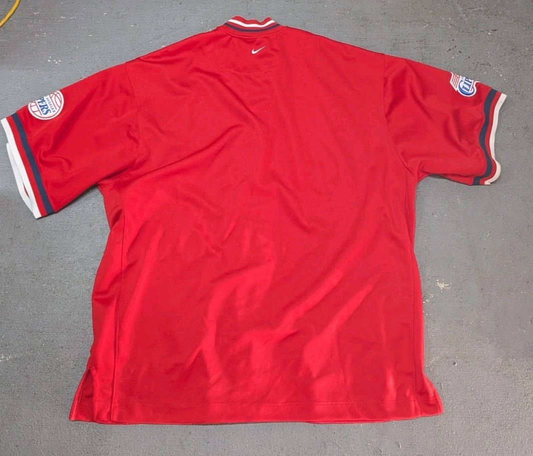 SACAI X NIKE VINTAGE 00s NBA LOS ANGELES CLIPPERS NIKE WARM UP JERSEY JACKET TAGLIA 2XL ROSSO Y2K
