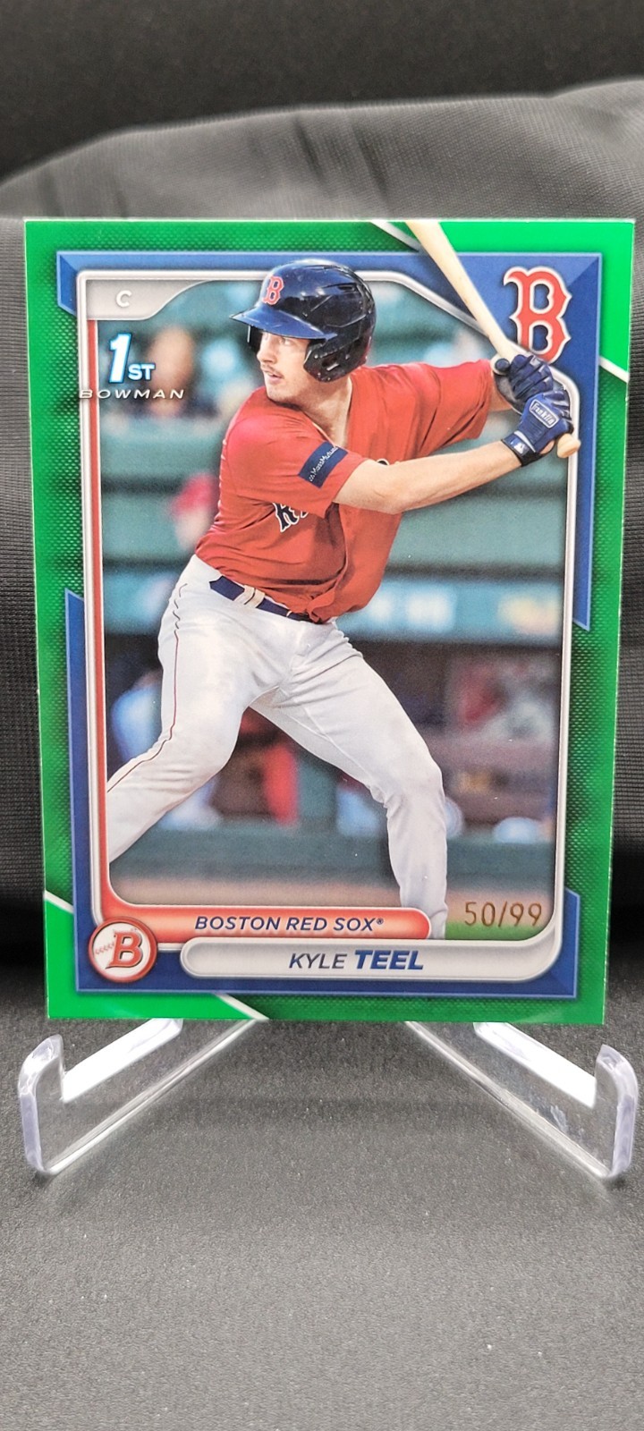2024 Bowman - Prospects Kyle Teel #BP-48 Neon Green Border /99 (RC)