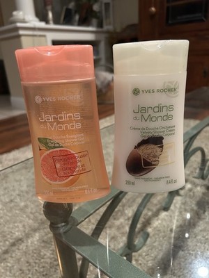 (2) YVES ROCHER JARDINS DU MONDE Grapefruit & Shea SHOWER GEL 8.4 OZ 250 ml NEW