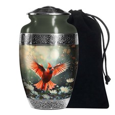 Cardinal Burial Urn for Human Ashes Adult Women  Men,funeral Urn 10 Inch 