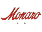 <!--F#f_0-->Holden -MONARO- Badge RED x1 HQ HJ HX Guard. HQ Boot emblem fender trunk<!--F/-->