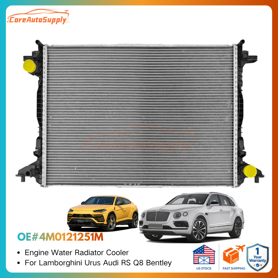 For Lamborghini Urus Audi RS Q8 Bentley Engine Water Radiator Cooler 4M0121251M
