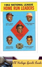 2001 Topps Archives #211 NL HR Leaders (Mays / Aaron / Robinson /Banks / Cepeda)