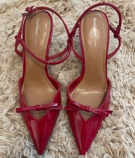River Island Women's Patent Red Slingback Heel UK 6 Brand New (Never Worn)