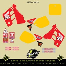 Honda 1988 Cr 500 HRC Factory Kit VMX Evo Mx Graphics Decals Stickers CR500
