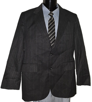Ray L. Way  Men s Gray Pinstripe Suit Jacket Size 38 M013D