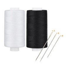 Simthread All Purpose Thread Polyester 400 Yards Each 1 30, 1 White 1 Black