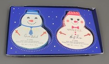 Spongelle Winter Wonderland Set - 2 Snowman Body Wash Infused Sponges New in box