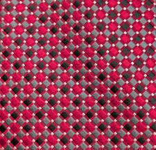 Donald J. Trump 100% Silk Tie - Designer Geometric Red Black Gray - Handmade