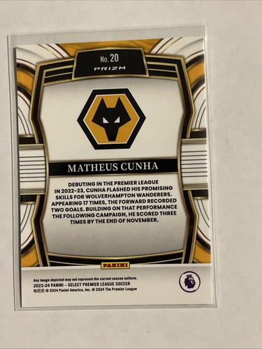 Matheus Cunha 2023-24 Panini Select Premier League Equalizers #20 - Picture 2 of 2