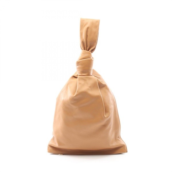 Bottega Veneta BV Twist Leather Handbag Brown Women Used Authentic