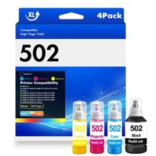 Refill Ink Bottle for Epson EcoTank 502 ET-4760 ET-2760 ET-2750 ET-3760 ET-2850