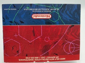 Mario's Tennis Instruction Manual Booklet Only Nintendo Virtual Boy