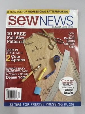 SewNews Magazine Aug/Sept 2014 Issue 342 Sewing Patterns F+W Media
