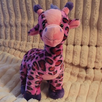 Fiesta Walk-Your-Petz Pink Purple Giraffe 12''  Plush From Denver Zoo
