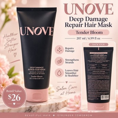 UNOVE Tender Bloom Deep Damage Repair Hair Mask Keratin Cream 207 ml/6.99 fl oz