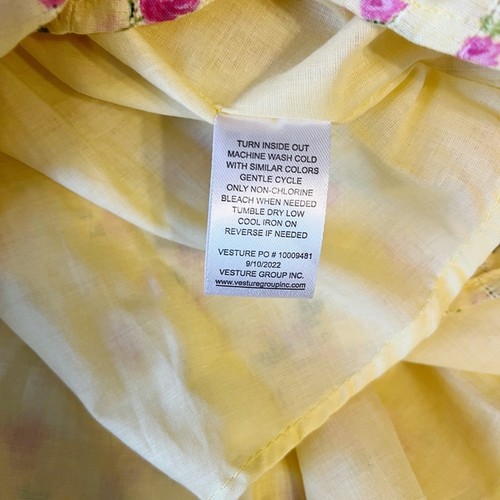 NWT Yellow and Pink Floral Print Sleeveless Dress Size Medium (7/8) - Picture 5 of 7
