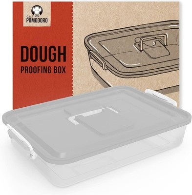 Chef Pomodoro Pizzaballenbox mit Deckel 35,6x27,9 cm Grau Kunststoff