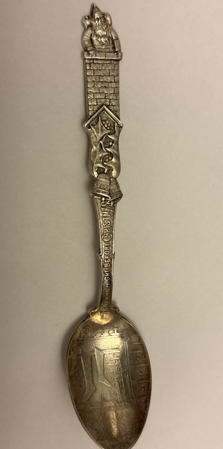 Vintage Night Before Christmas Spoon Sterling Silver.925 *Nice*