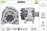 Lichtmaschine Generator Lima Valeo Origins - NEW O.E. Technologie 439923 150A