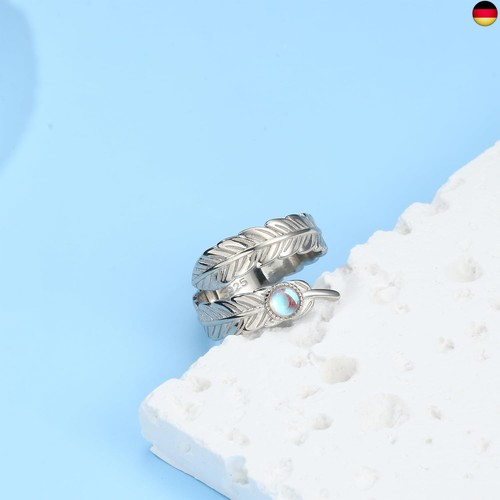 Krfy Ring Silber 925 Damen Breit Verstellbar Daumenring Damen Silber 925 - Bild 5 von 6