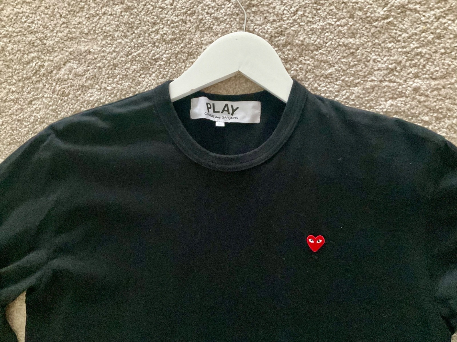Comme des Garcons Play Long Sleeve T Shirt Black Large RRP £69 image 2