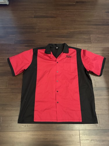 Vintage Hilton Black Pabst Ribbon Bowling Rockabilly Shirt Size 2XL - Picture 3 of 8