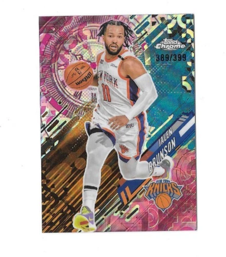 2025-26 Topps Chrome Basketball Jalen Brunson GO TIME REFRACTOR #389/399