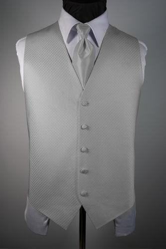 Brand New Luxury Diamond Pattern Tuxedo Vest & Necktie - Picture 1 of 9