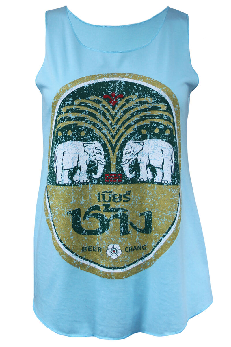Womens Ladies Chang Thailand Beer Sleeveless Cotton Vest
