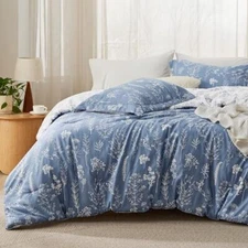  Comforter Set - Infinity Blue Comforter, Cute Floral King 23 - Infinity Blue