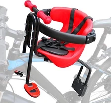 Bike Child Safety Seat Child Bicycle Front Chair Suitable for 1-4 Years Old Baby