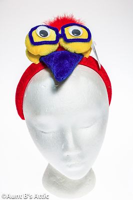 Headband Silly Blue Yellow & Red Bird With Glasses Novelty  display picture 1