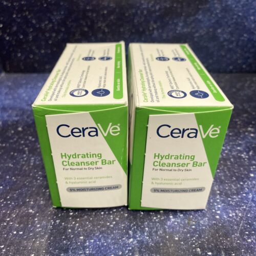2 CeraVe Hydrating Cleanser Bar Normal Dry Skin Ceramides & Hyaluronic Acid 4.5 - Picture 4 of 5