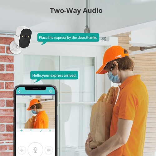 Sistema di telecamere di sicurezza esterne alimentato a batteria solare wireless WiFi HD rilevamento PIR - Foto 10 di 15