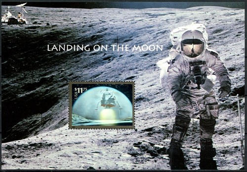 LANDING on the MOON Sheet with Holographic Stamp Scott's 3413 * FACTORY SEALED! - Picture 2 of 3