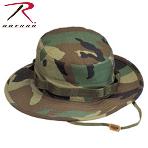 Boonie Hat Woodland Camo Vented Fitted 