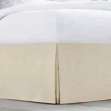 Nestl Bedding 14" Tailored Drop Premium Bedskirt, King - Cream