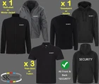 SECURITY Polo T Shirt Jacket Hoodie Jumper Sweatshirt Doorman SIA Bodyguard Lot